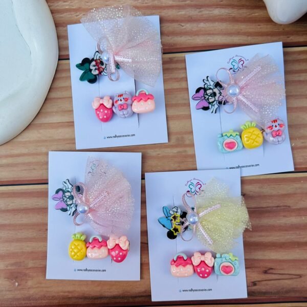 Cute Cartoon Hair Clips Combo Card - Image 2