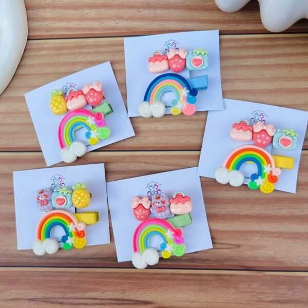 Rainbow Hair Clips Combo Card - Image 2