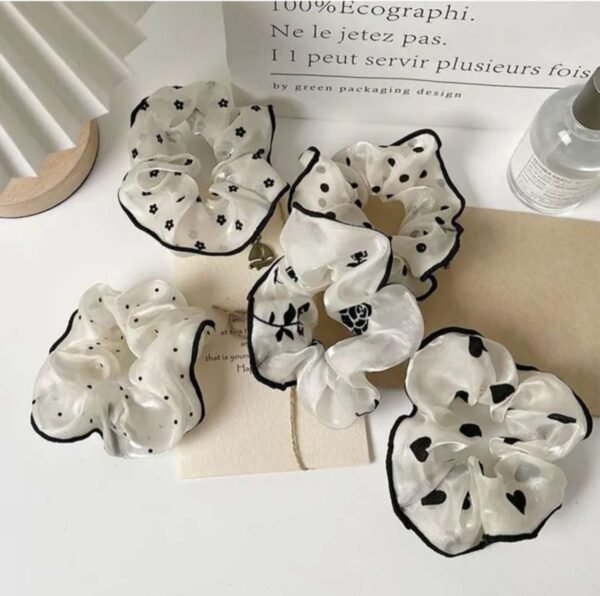 Printed Korean Scrunchies (Pack of 2)