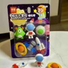 Space theme Erasers Pack 3