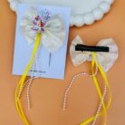 Unicorn Tassels Bow Clip Pair2