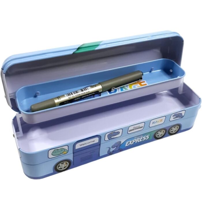 Character theme metal Bus Pencil Box2