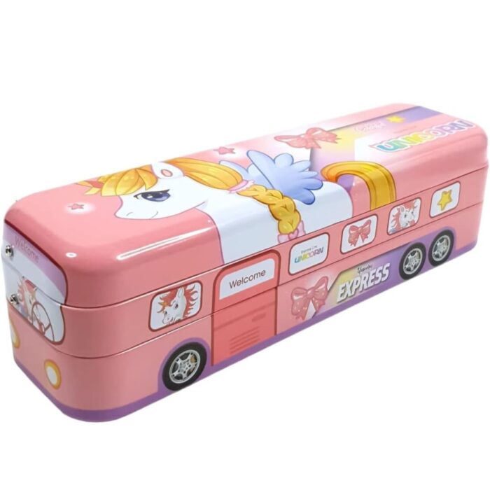 Character theme metal Bus Pencil Box7