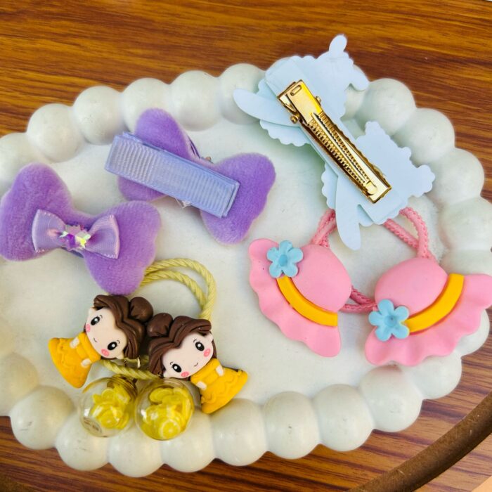 Kids Hair Clips ties Combo Card1