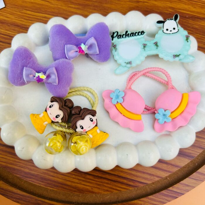 Kids Hair Clips ties Combo Card2