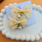 Pearl Bow Clip Pair5