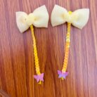 Sequin Tassel Heart Bow Clip Pair4