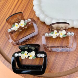 Flower Acrylic Korean Hair Claws