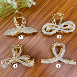Stone Studded Statement Metal Hair Claws