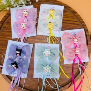 Kuromi Bow Clip with tassels