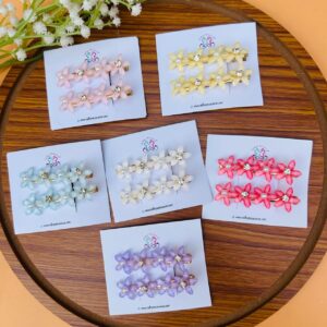 Flower Hair Clips Pair