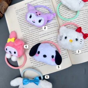 Kuromi Character plushie Hairties