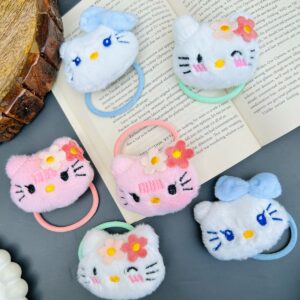 Kitty Character plushie Hairties