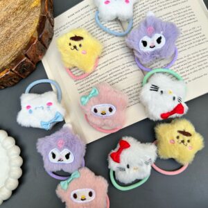 Kuromi Character plushie Hairties