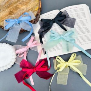Premium Sheer Ribbon Hair Bow Clip