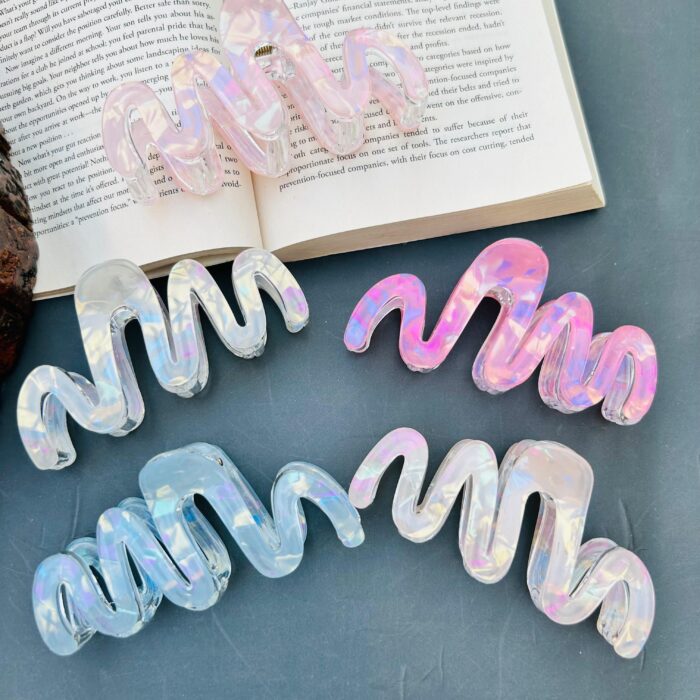 Bofeini Holographic Zigzag Hair Claw