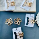 Golden Metal Flower Hair Claw