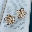 Golden Metal Flower Hair Claw1