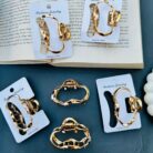Golden Metal Hair Claw