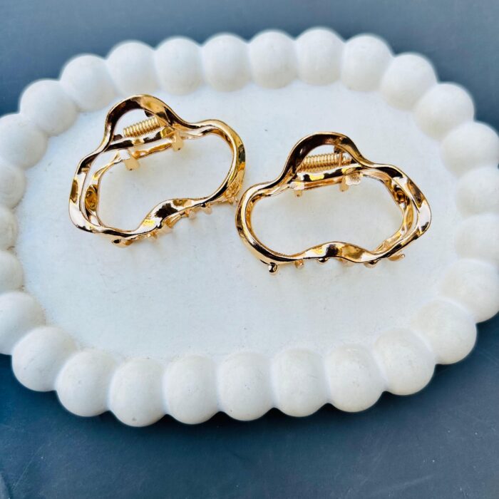 Golden Metal Hair Claw1