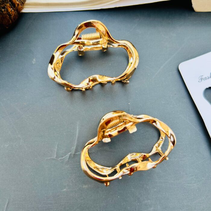 Golden Metal Hair Claw2