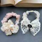 Lace Flower Bow Scrunchies