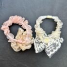 Lace Flower Bow Scrunchies2