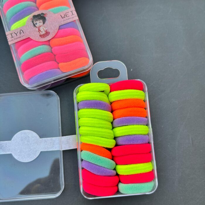Multicolor Neon Hairties Box (24 pcs)3