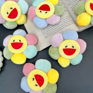 Colorful Smiley Plushie Hair Clip