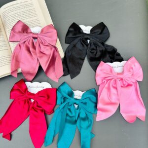 Satin Alligator hair bow clip