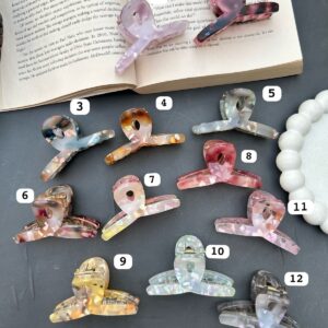 Marble print Sheet Hair Claws