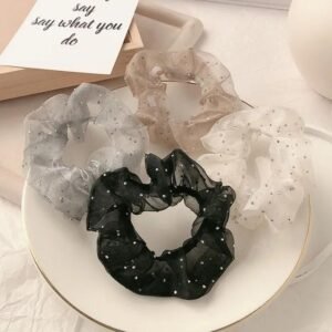 Glittery Organza Scrunchies (Pack of 4)