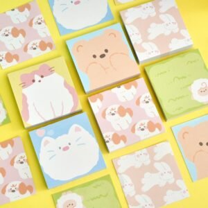 Cute Animal Notepads & Cartoon Memo Pads Set (Pack of 2)