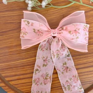 Floral Hair Bow Clip