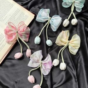 Tulip Bloom Hair Bow Clip