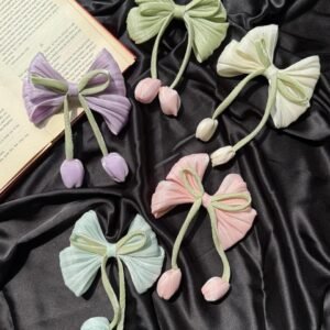 Tulip Bloom Hair Bow Clip