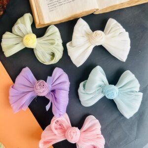 Rosette Whirl Hair Bow Clip