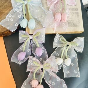 Blossom Tulip Hair Bow Clip
