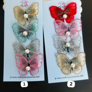 Butterfly Hair Clips Combo Card