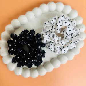 Polka dot Ruffled Scrunchies (Pack of 2)