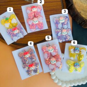 Sequin Cartoon Hair Clips Pair