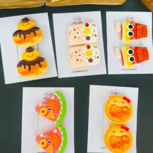 Foodie Hair Clips Pair