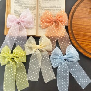 Polka Dot Hair Bow Clip