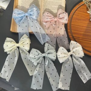 Polka Dot Hair Bow Clip