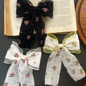 Floral Hair Bow Clip