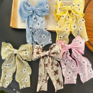 Floral Hair Bow Clip