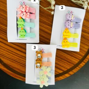 Cute Cartoon Hair Clips Combo Card