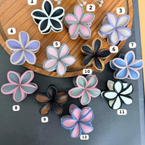 Matte finish Flower Medium Hair Claw