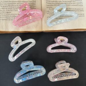 Geometric Marble Hair Claw