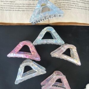 Geometric Marble Hair Claw